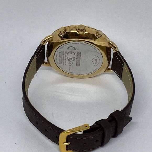 Fossil FTW1208 Women's Brown Leather White Analog Dial Hybrid Smartwatch XX767 - Picture 10 of 12